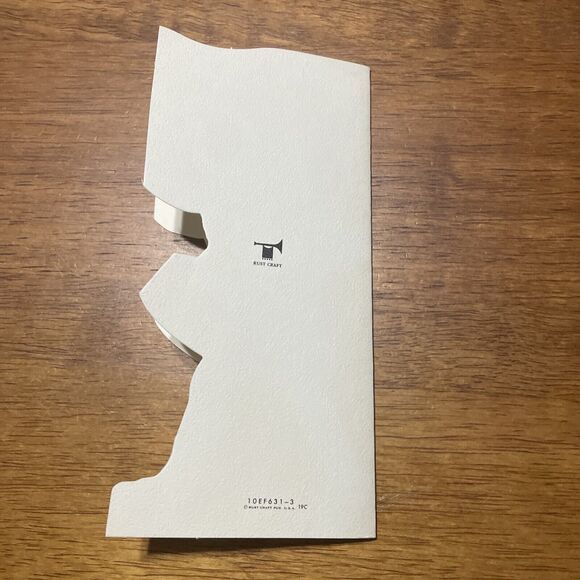 Vtg Rust Craft Easter Greeting Card Brother Mica Glitter Die Cut 1950s - Picture 7 of 10